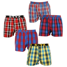  5PACK férfi bő szárú boxeralsók Styx sportos gumipánt többszínű (5B0987351) XL