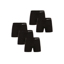 5PACK Férfi boxeralsó Nedeto varrás nélküli bambusz fekete (5NDTB001S) L férfi alsó