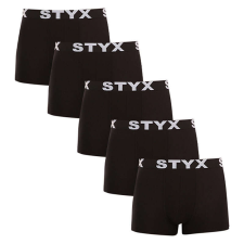  5PACK férfi boxeralsó Styx sport gumi túlméretezett fekete (5R960) 4XL férfi alsó