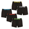  5PACK Férfi boxeralsó Styx sportos gumipánt fekete (5G9601) XL