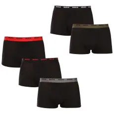  5PACK férfi boxeralsók HUGO fekete (50532619 003) L