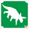  5x5 cm-es Csillámtetoválás sablon - Dino 121
