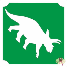  5x5 cm-es Csillámtetoválás sablon - Dino 121 csillámtetoválás