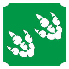  5x5 cm-es Csillámtetoválás sablon - Dino lábnyom 297 csillámtetoválás