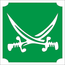  5x5 cm-es Csillámtetoválás sablon - Kalóz kard 133 csillámtetoválás