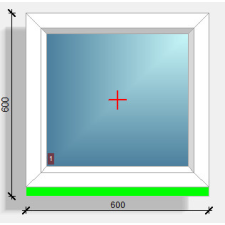 60x60 fix ablak Deceuninck Vision 76 nyílászáró