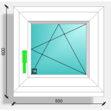  60x60 nyíló-bukó ablak Deceuninck Elegant 76 nyílászáró