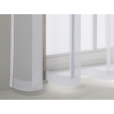  61152/290-601 acélkék csíkos voile ÓZS lakástextília