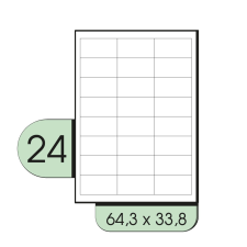 64.3x33.8mm íves etikett címke etikett