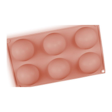 6 adagos 7 cm-es félgömb alakú szilikon forma edény