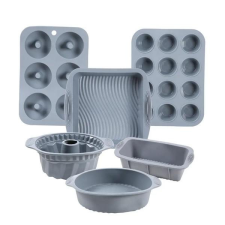  6 darabos szilikon sütőforma készlet – Szürke CG08919-3 edény