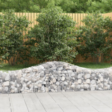  6 db íves horganyzott vas gabion kosár 200x50x40/60 cm kerti tárolás