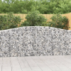  6 db íves horganyzott vas gabion kosár 400x30x100/120 cm
