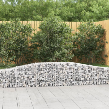 6 db íves horganyzott vas gabion kosár 400x30x40/60 cm kerti tárolás