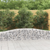  6 db íves horganyzott vas gabion kosár 400x50x40/60 cm