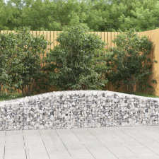  6 db íves horganyzott vas gabion kosár 400x50x40/60 cm kerti tárolás