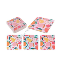  6 db színes gyümölcs mintás poháralátét konyhai eszköz