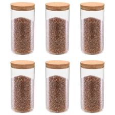  6 db üvegedény parafa fedéllel 1400 ml edény