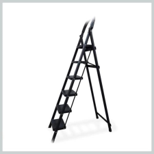  6 fokos háztartási létra, fekete SLH1404 létra és állvány
