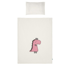  6-részes ágyneműhuzat Belisima Dino 3D 90/120 krémszínű-rózsaszín babaágynemű, babapléd