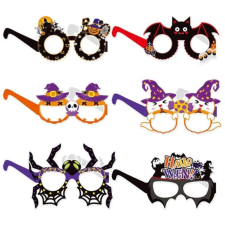 6 részes Halloween papír szeműveg,látrész 14,5 cm party kellék