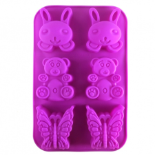  6 RÉSZES SZILIKON FORMA - NYÚL, MACI, PILLANGÓ sütés és főzés