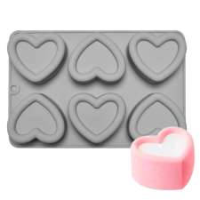  6 részes szilikon mousse forma – Szív sütés és főzés