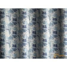  (6 szín) Francis koptatott dekorációs függöny-sötétkék-világoskék lakástextília