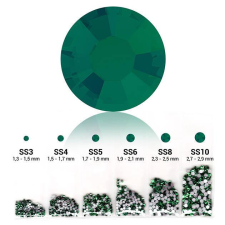  6in1 strasszkő szett - Emerald körömdíszítő