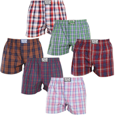  6PACK férfi bő szárú boxeralsók Styx klasszikus gumipánt többszínű (6A20246836) XL