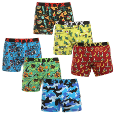 6PACK férfi boxeralsó Styx hosszú art sportos gumipánt többszínben (6UN13198780) XL férfi alsó