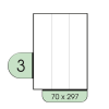  70x297mm íves etikett címke