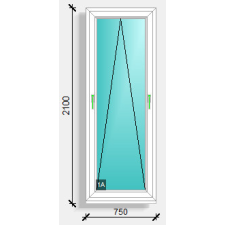 75x210 bukó ablak Rehau synego 80 nyílászáró