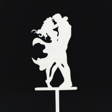  7683 23 Esküvői tortadísz fehér dekorációs kellék