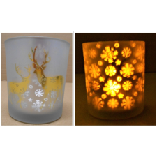  780033 ÜVEG MÉCSESTARTÓ 7X8 CM KARI mécsestartó