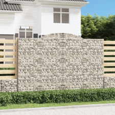 7 db íves horganyzott vas gabion kosár 300x50x200/220 cm kerti tárolás