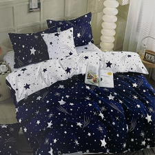  7 részes csillagos ágyneműhuzat, Sötétkék-fehér AB107-2 lakástextília