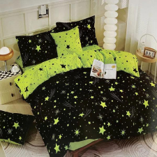  7 részes csillagos ágyneműhuzat, Zöld-fekete AB107-3 lakástextília