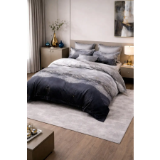  7 részes elegáns, ombre mintás ágynemű garnitúra-luxus fekete-szürke design lakástextília