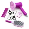  7 részes fodrászszalon kis hajszobrászoknak - játék fodrászkészlet fésűkkel, ollókkal, hajszárítóval (BBJ)