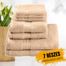 7 részes pamut törölköző szett - 3 különböző méret vidám színek lakástextília