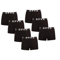  7PACK Férfi boxeralsó Styx sportos gumipánt fekete (7G960) L