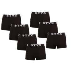  7PACK Férfi boxeralsó Styx sportos gumipánt fekete (7G960) M