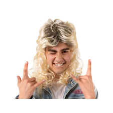  80-as évek parókája, hosszú haj, szőke paróka