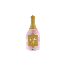  81 cm-es Bride to be pink pezsgősüveg fólia lufi party kellék