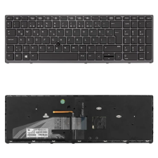  848311-051 gyári új francia fekete-szürke háttérvilágításos laptop billentyűzet laptop alkatrész