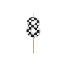 8-as számú születésnapi gyertya, 5,5 cm, keverék party kellék