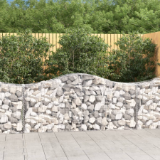  8 db íves horganyzott vas gabion kosár 200x50x80/100 cm bútor
