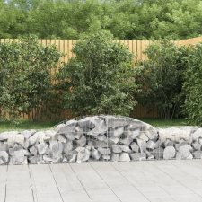  8 db íves horganyzott vas gabion kosár 300x50x40/60 cm kerti tárolás
