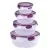  8 db-os kerek ételtároló készlet - Lila EQ6029630-2
